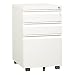 DEVAISE 3 Drawer Mobile File Cabinet with Lock, Metal Filing Cabinet Legal/Letter Size, Fully Assembled Except Wheels, White