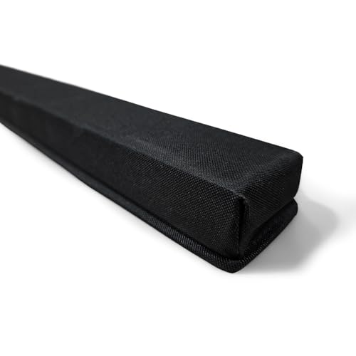 YoungMonic Upright Double Bass Bow Case - Black Nylon/Carbon Fiber - Holds 2 Bows - French or German Bows - Adjustable Shoulder Strap