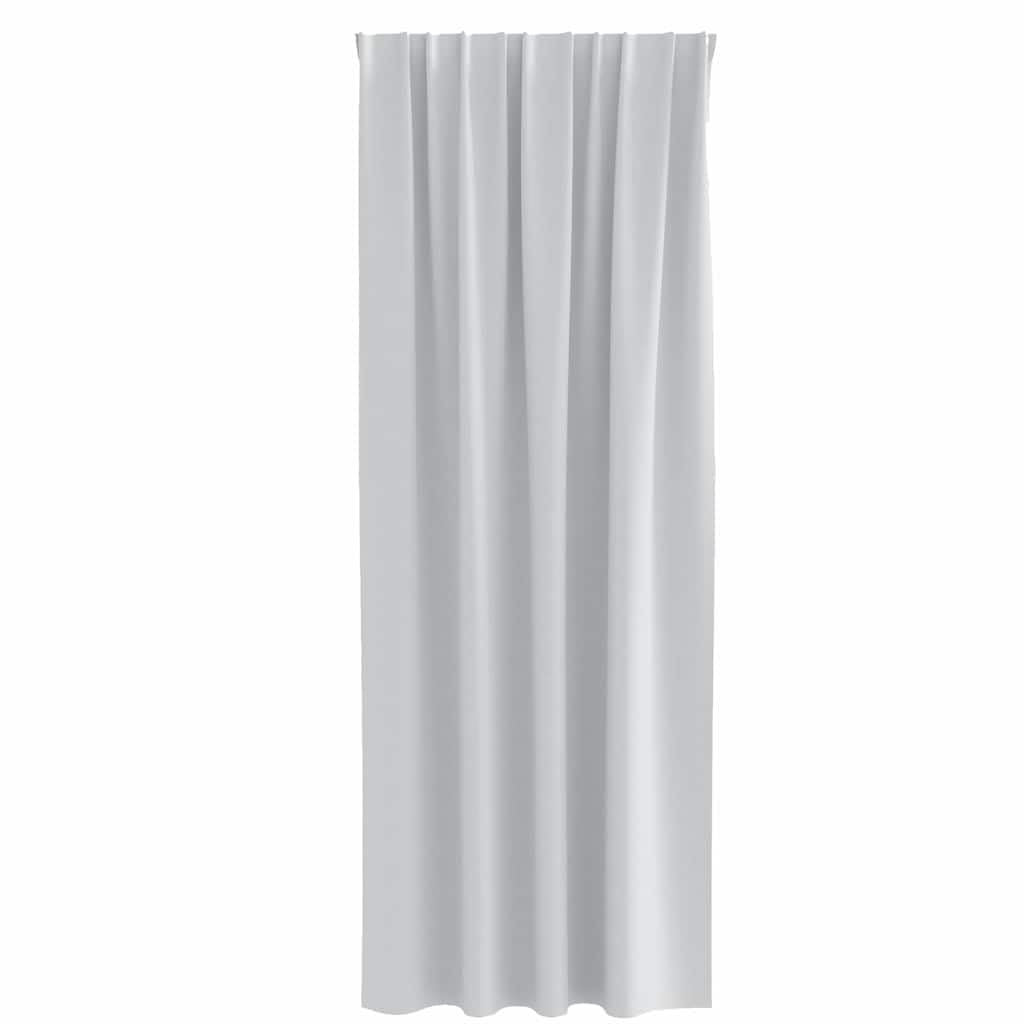Zasłony zaciemniające z pierścieniami, 2 sztuki, jasnoszare poliester, 260 x 140 cm, nieprzejrzyste, blokujące światło, 80%-90% światła, wszechstronne zawieszenie do salonu, sypialni, biura