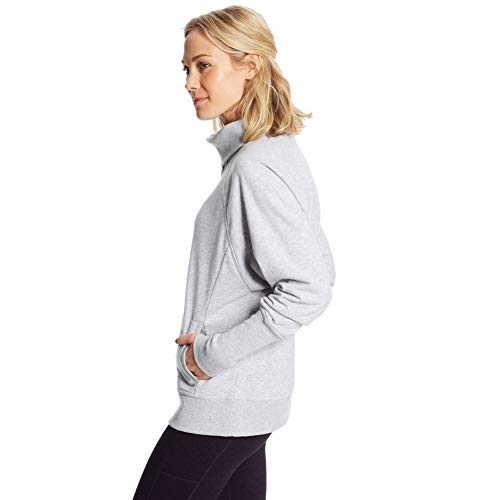 C9 Champion Women's Long Sleeve French Terry Top, Heather Gray, L