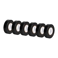 Amazon Basics Isolierband, 1.9 cm x 18.3 m, schwarz, 6 stück, 1er-Pack, ideal für Heimwerken, Reparaturen, Arbeiten an Elektrik oder Autos und Ausrüstung (Früher Marke AmazonCommercial)