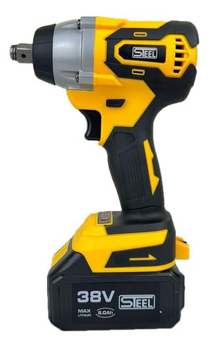 Parafusadeira Chave De Impacto Com Luz Led A Bateria Litio 38V 1/2 Polegada Torque 620Nm Motor Sem E