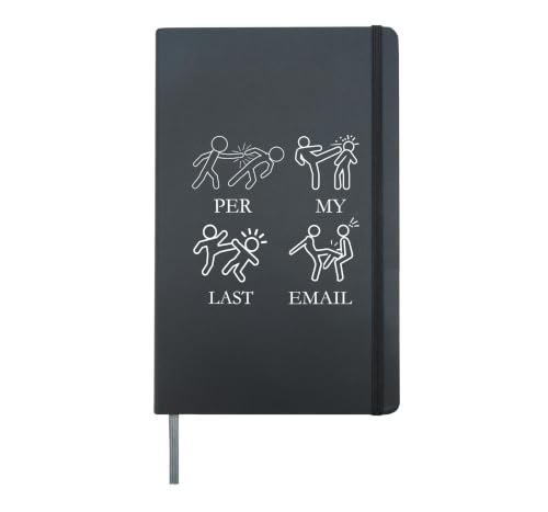 Per My Last Email Boxing Pun Office Worker Sarcastic Boxer Hardcover Journal, Black