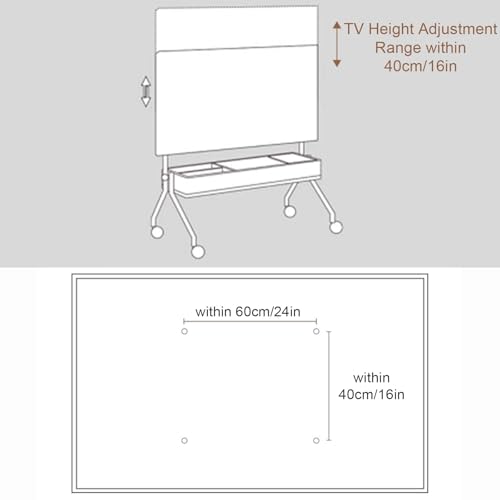 Soporte rodante para TV de 40 a 75 pulgadas miniatura 6