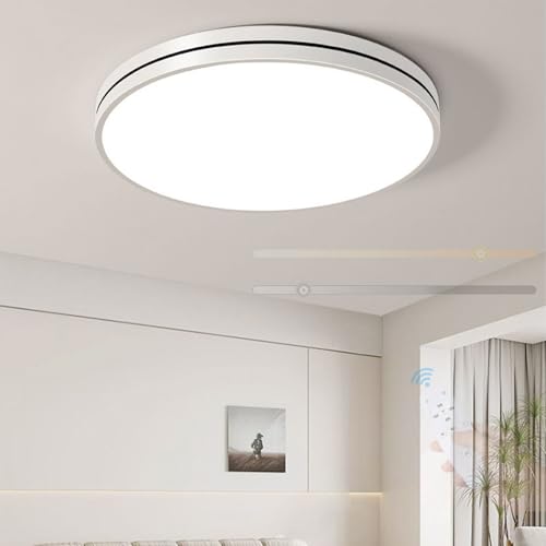 Lampe plafond LED dimmable moderne et plafonnier rond salon salle à manger