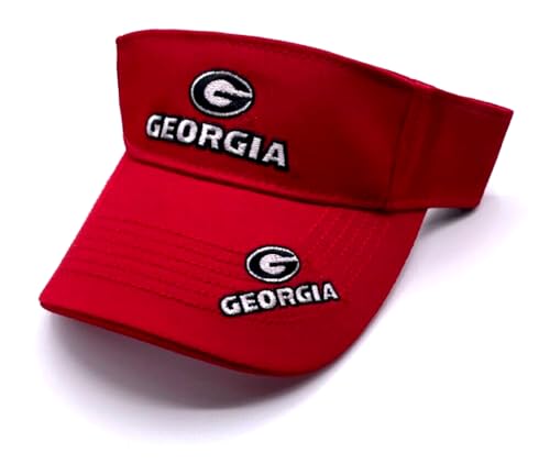 Visera clásica ajustable University Georgia Bulldogs roja miniatura 1