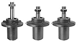 3 Spindle Set for Dixie Chopper, 2 with Short Shaft, 1 Long. 2 Short - Compatible with: 10161 300441, Long - Compatible with: 10161-L 300442
