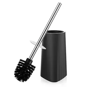 nacena Toilet Brush and Holder,Toilet Bowl Brush with 304 Stainless Steel Long Handle, Hidden Toilet Brush with Durable Scrubbing Bristles for Bathroom Deep Cleaning