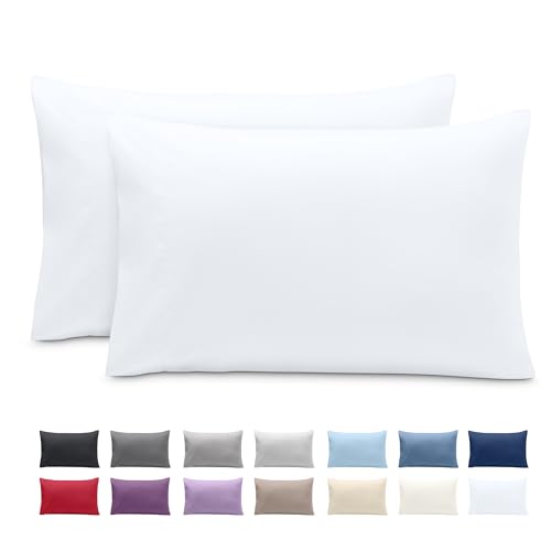 Bare Home Pillowcases Envelope (Queen Set of 2, White)