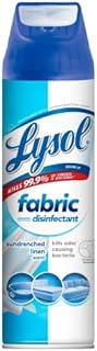 Lysol Fabric Disinfectant Spray, Sanitizing and Antibacterial Spray, For Disinfecting and Deodorizing Soft Furnishings, Sundrenched Linen 15 FL. Oz