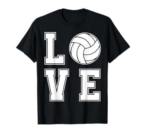 Camiseta de voleibol Love para mujer Camiseta