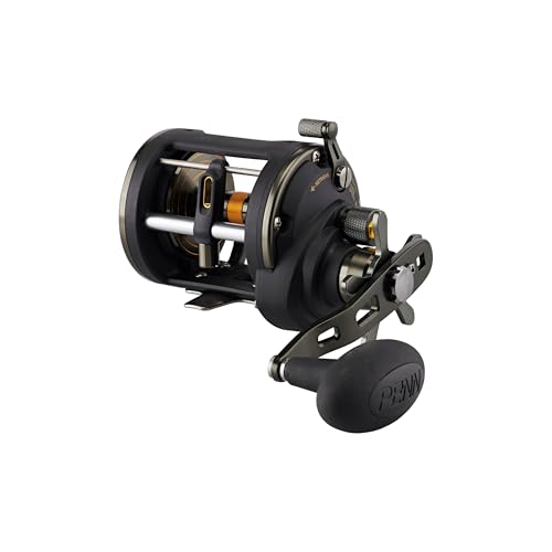 PENN Squall II Level Wind Conventional Fishing Reel, 20LWLH, Black Gold