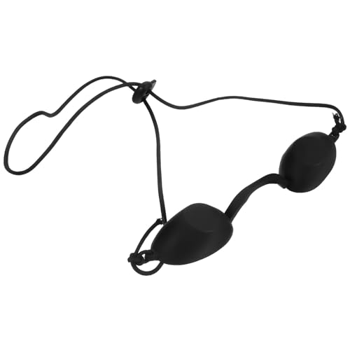 PRETYZOOM Parche Ocular Ajustable de Silicona Negro para Protección Láser y Procedimientos Cosméticos, Adecuado para Bronceado al Aire Libre y Eliminación de Tatuajes