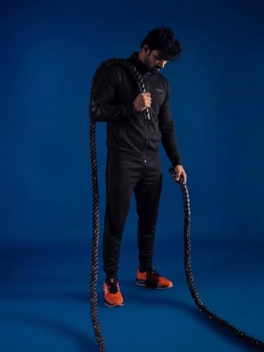 Image of hummel Promo Men's All weather Regular Fit Track Suit with Zipper and Pockets Comfortable Breathable Stretchable Soft Fabric For Everyday Use Ideal for Gym Training or Running Loungwear