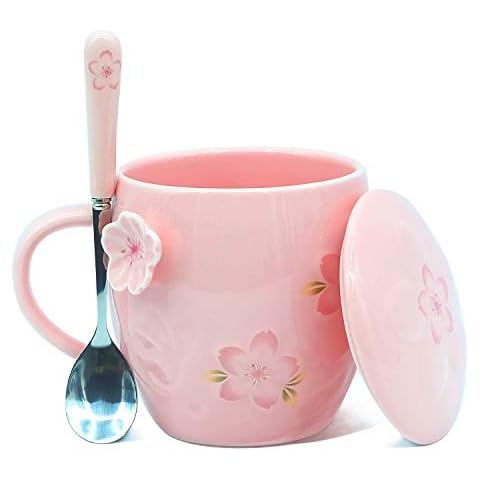 Keramik-Kaffee- und Teetasse, Löffel Cover