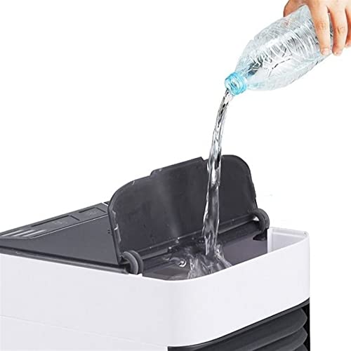 Image of ZAPORA Mini Air Conditioner - Portable, Oscillating Desk Air Conditioner - White - Personal - 3 Speeds - Residential Use