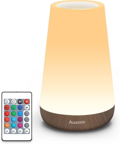 Auxmir Lampe de Chevet, Veilleuse d'allaitement Nuit, Veilleuse Bébé Tactile avec 13 Couleurs...