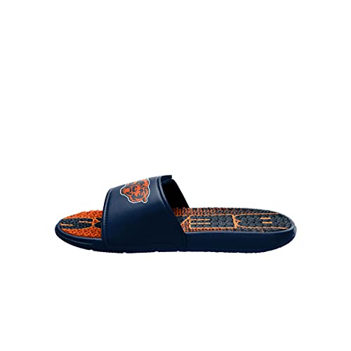 FOCO Chicago Bears NFL Mens Gradient Wordmark Gel Slide - M4