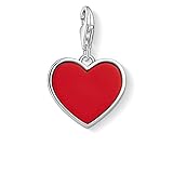 Trendiges Design THOMAS SABO Damen Charm-Anhänger Rotes Herz 925er Sterlingsilber 1471-337-10