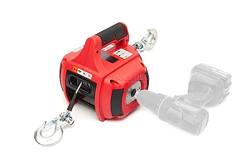 HBM draagbare lier, hijs en trektakel boormachine aangedreven 225 kg rood - Afbeelding 4