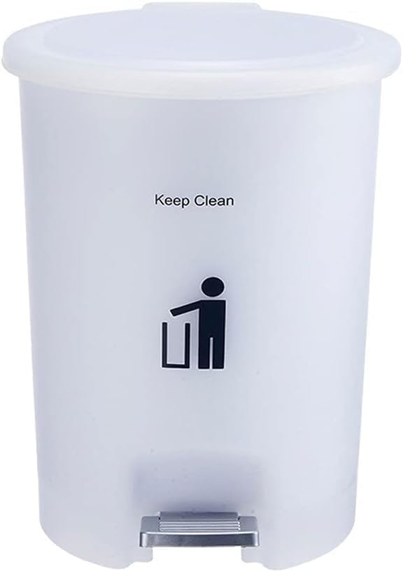 MIXEN 9L Plastic Waste Paper Basket, Blue Round Small Trash Can Wastebasket Garbage Paper Bin For Kitchen Home, Bedroom, Bathroom, Cabinet, Office, Camping and Outdoor-image-44