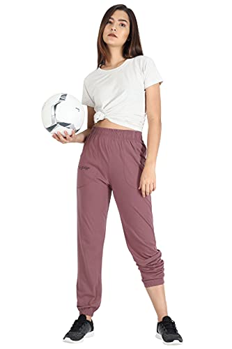 Image of Fflirtygo Cotton Solid Joggers /Track Pant /Solid Pajama /Leggings �100% Export Quality Soft Cotton Night Wear /Pocket Pyjama for Women Lavender Pyjama