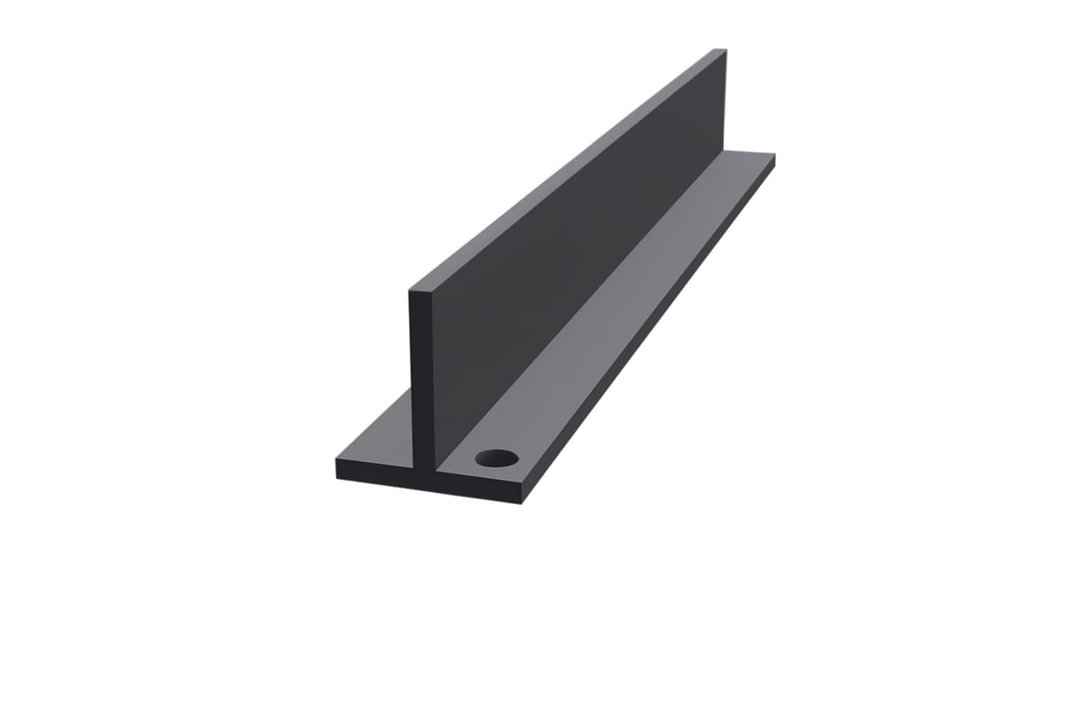 Profilé en T en aluminium à revêtement poudre (anthracite RAL 7016, 20 x 20 x 2 mm x 2000 mm)