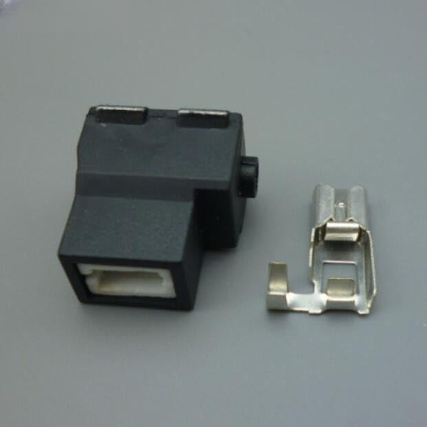 H1 h3 Ceramic Socket Female Cover and Terminal Bulb Socket - (Color Name: 100set)