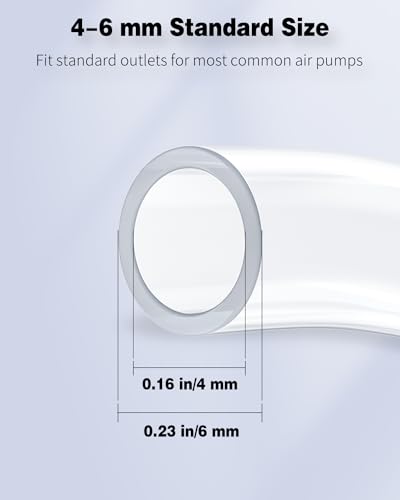 Pawfly Aquarium Airline Tubing 25 m Standard 4-6 mm Air Line Tubing for Fish Tank Air Pump Flexible Kink-Resistant Pure PVC Hose Air Tube for Aquarium Garden Terrarium Pond - Image 4