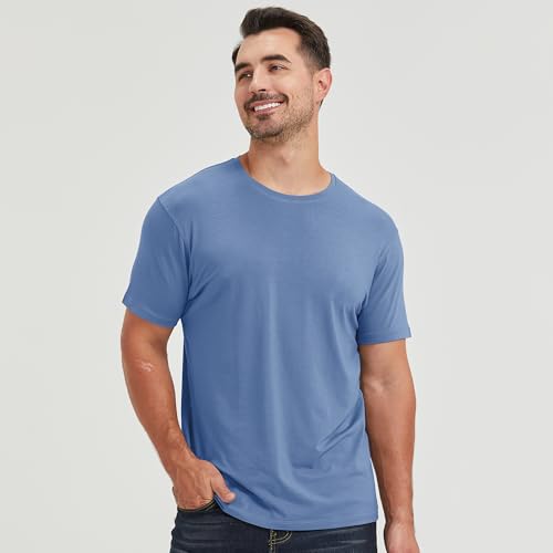 Image of netdraw Men's Ultra Soft Bamboo Viscose Cotton T-Shirt S-3XL | Moisture Wicking, Lightweight, Cool-Touch, Everyday Casual, Lounge, Sleep & Undershirt