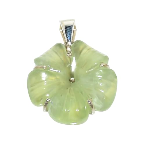 Pendentif fluorine naturelle fleur en argent 925 | Le cadeau idéal pour femme et fille