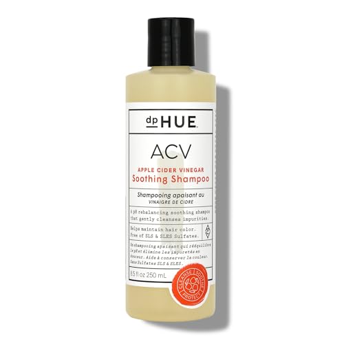 dpHUE ACV Soothing Shampoo 8.5 oz - Sulfate Free Dry Scalp Shampoo For Color Treated Hair With Apple Cider Vinegar Ginger Root Lavender and Aloe
