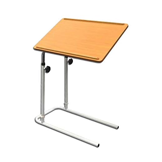 NRS Healthcare F19959 Divan Overbed Table - Tilting and Adjustable