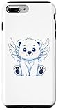 Photo Gallery simpatico design angelico con orso polare in stile cartone custodia per iphone 7 plus/8 plus Photo Gallery simpatico design angelico con orso polare in stile cartone custodia per iphone 7 plus/8 plus