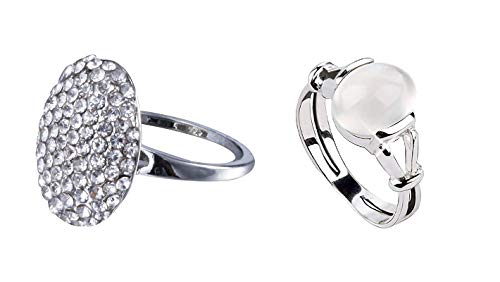 TinneTinyBottle 2 Piece, Twilight Bella Swan Moonstone Ring & Wedding Engagement Ring Edward Cullens Size 7