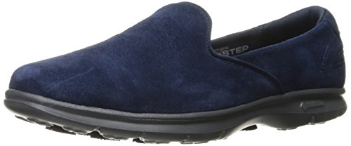 Skechers Performance Women's Go Step Cheery Walking Shoe,Navy/Gray Suede,10 M US