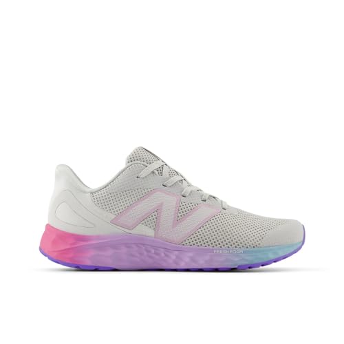 New Balance KIds Arishi Fresh Foam v4 Sneaker, GREY MATTER/MID CENTURY PINK/LILAC GLO, 3.5 XW Big Kid (8-12 Years)2