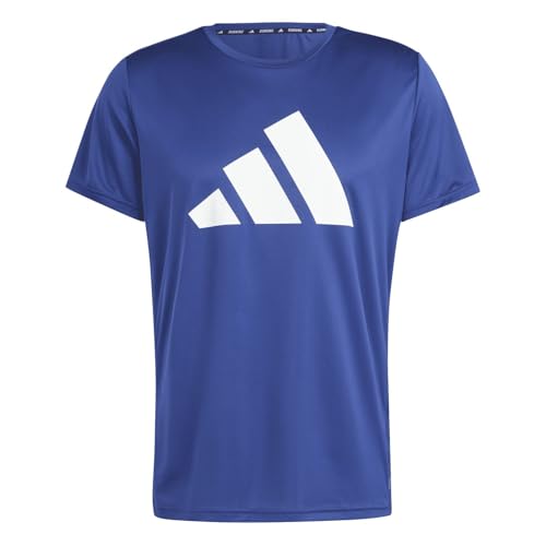 adidas Hombre Run It Stripes tee, Dark Blue, M