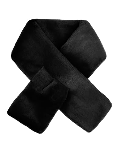 Futrzane Modern Scarf - Womens Faux Fur Stoles Wraps - Soft Collar for Jackets