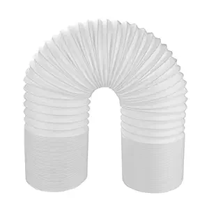 2m Air Conditioning Exhaust Pipe Stretchable Heat Exhaust Pipe Clockwise Thread Thickened Steel Corrugated Pipe Portable AC Exhaust Hose