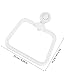 INOOMP Suction Cup Towel Ring Wall-Mounted Towel Holder Bathroom Rack White Tool-Free Installation Rustproof Bathroom Accessory for Home and Travel