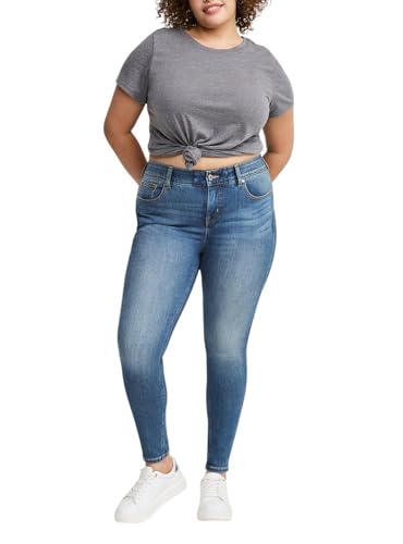 Torrid Women's Plus Size Bombshell Premium Stretch Skinny Jean, Heartthrob, 30 Regular