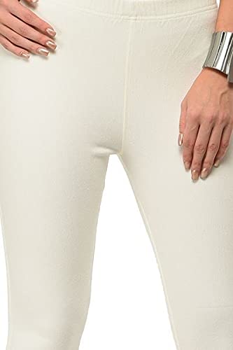 Image of Frenchtrendz Women's Slim Fit Mid Rise Stretchable Cotton Modal Spandex Jegging Pull On