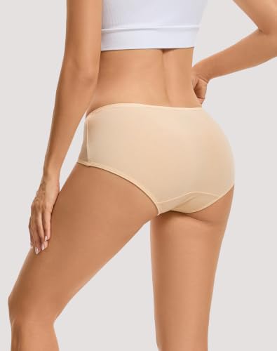 Image of INNERSY Womens Underwear Cotton Hipster Panties Regular & Plus Size 6-Pack