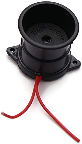 Image of Electronic Spices 220v AC Black Piezo Electronic Alarm Discontinuity Sound Buzzer Beeper Pack of 2