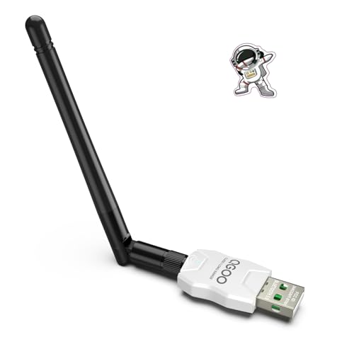 Class 1 Long Range Bluetooth Adapter for PC, QGOO USB Bluetooth Adapter for PC 5.3+EDR, Bluetooth Dongle Bluetooth Receiver Support Windows10/8.1/8/7?white-112?