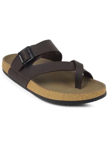 Image of Liberty Healers AOL-6 Casual Slipper For Men With PU Sole | Comfortable and Lightweight | Trendy Design | Soft Insole | Stylish Footwear and Cushioned Footbed