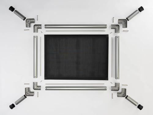 TrendPet HighBed hochwertiges erhöhtes Hundebett, Premium Hochbett, Hundeliege aus eloxiertem Aluminium (75x55cm)