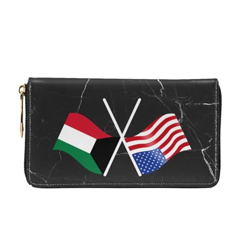 American And Kuwait Flag Wallet Card Bag3