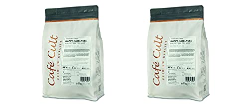 2 kg de café Happy avellana de Teemando® en bolsa de 1 kg, granos enteros, aromatizados